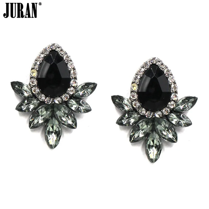 2016 модная черная подвеска Акриловые серьги в форме капли для женщин отодвинуть