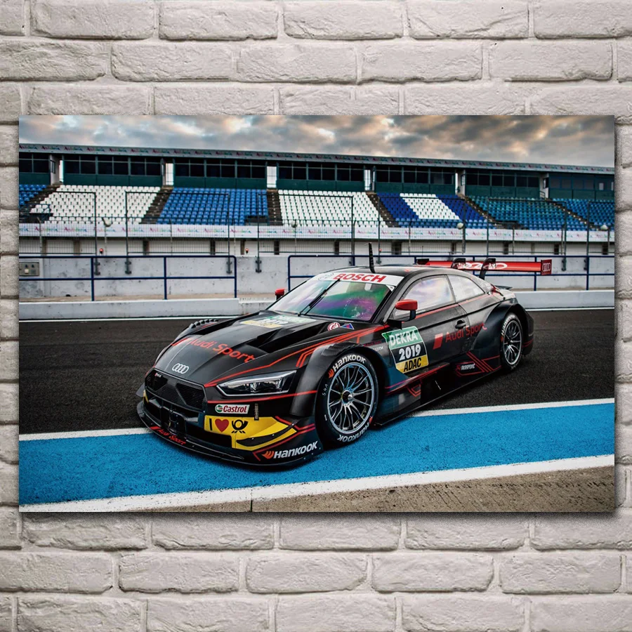 

Cool racing car rs 5 dtm supercar vehicle artwork fabric posters on the wall picture home art living room decoration KH740