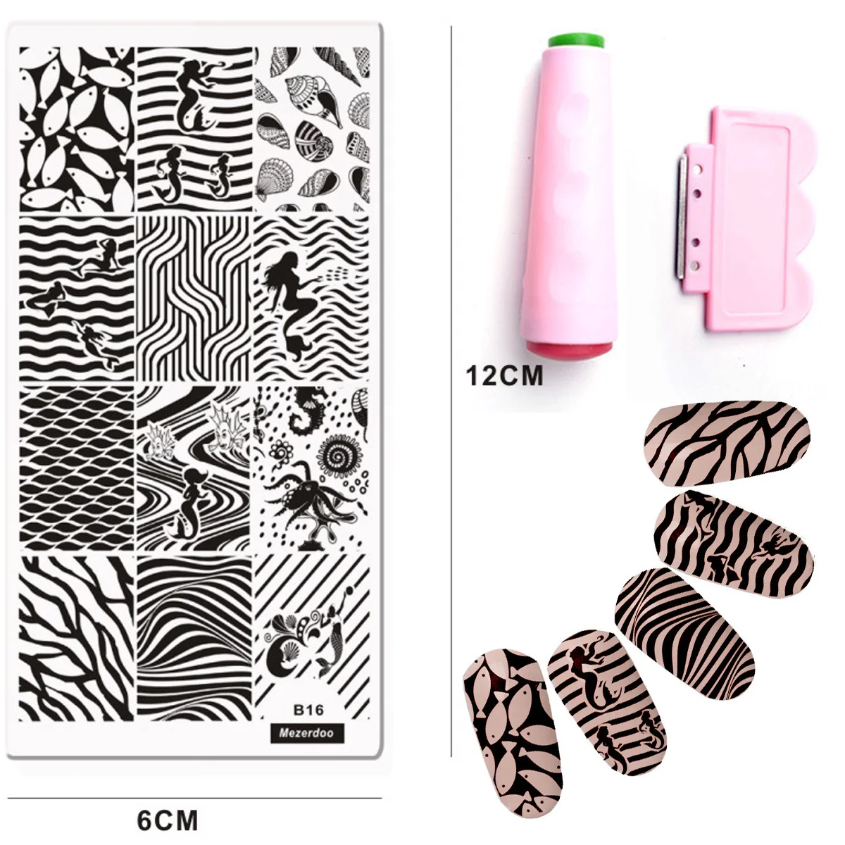 Геометрическая пластина с изображением черепа трафаретная штамповка единорога