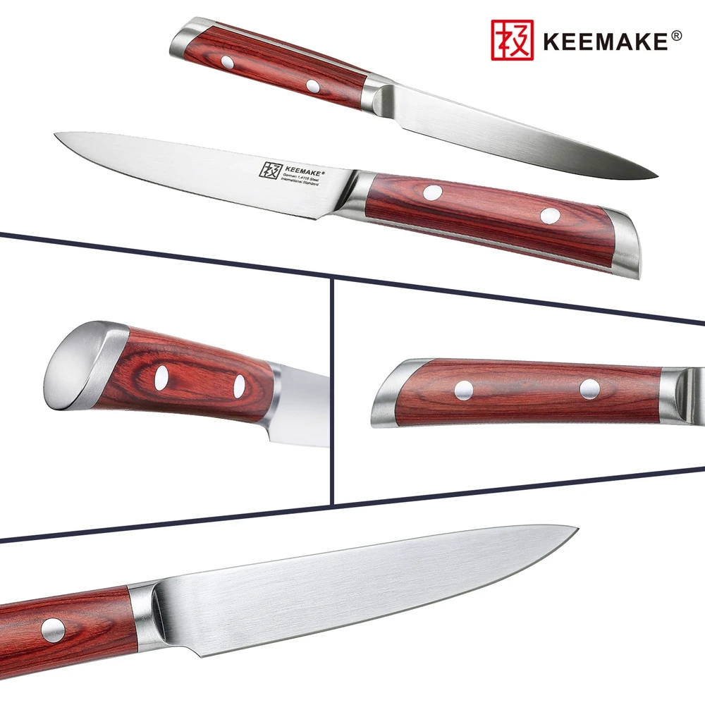 KEEMAKE нож шеф повара кухонные ножи Высокое качество немецкая нержавеющая сталь 58HRC