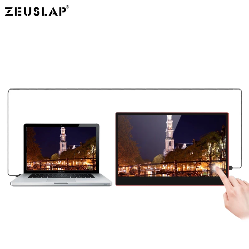 Портативный сенсорный экран 13 3 дюйма для Samsung DEX Huawei PC Hammer TNT System и Macbook Extend
