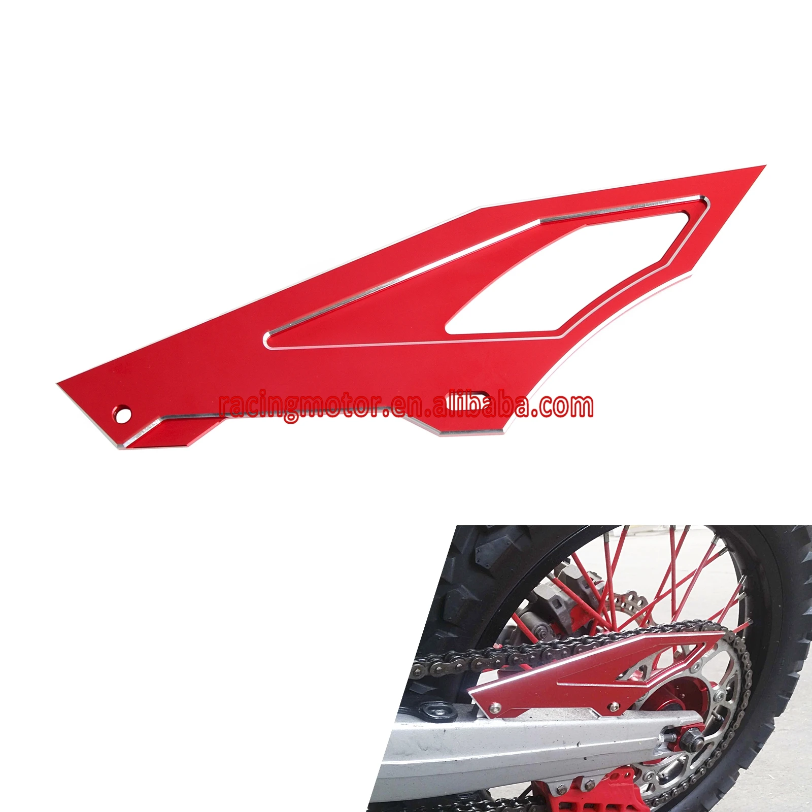 Aluminum Chain Cover Guard For Honda CRF 250L CRF250M 2012-2015 XR250 Baja 1995-Up Also Fit Yamaha Serow225 TW200 TW225