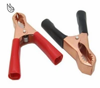imc hot 4 pcs copper plated insulated car battery clips alligator clamps 50a 2red2black