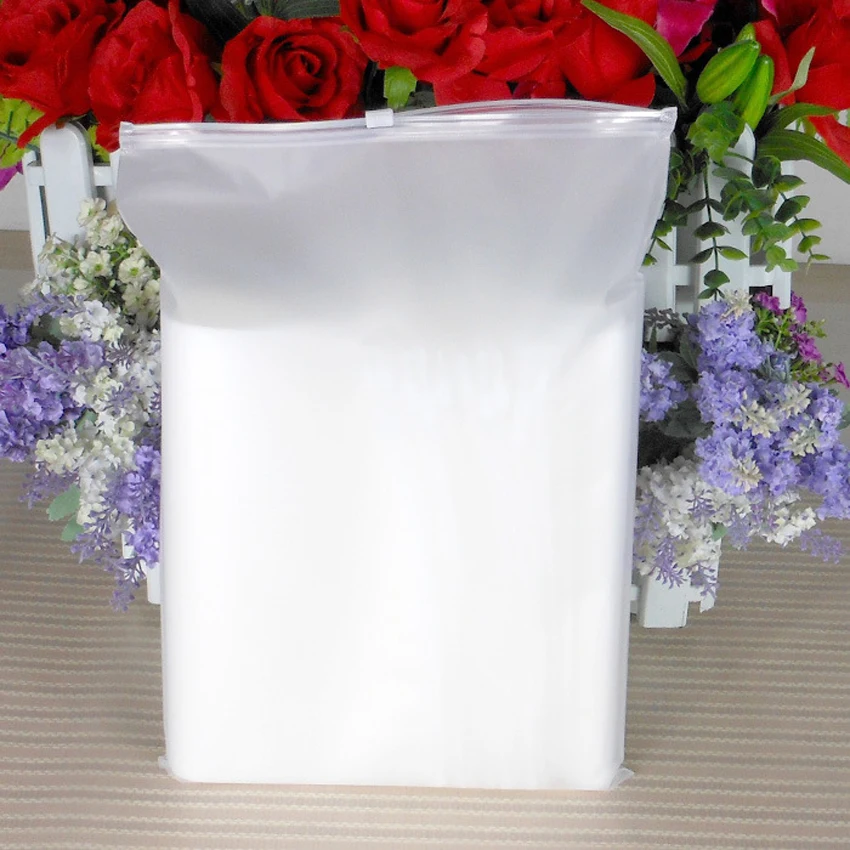 50pcs/lot -14x14/16x16/18x18/20/22cm Zipper Lock Frosted Cpe Plastic Matte Garment Packaging Bags For Underwear Socks Shirt | Дом и сад