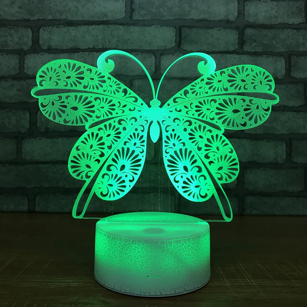 Новый и уникальный светодиодный ночник в виде бабочек маленькие цветные