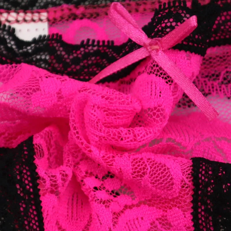 5 шт./компл. женские стринги кружевные сексуальные прозрачные цветочный узор