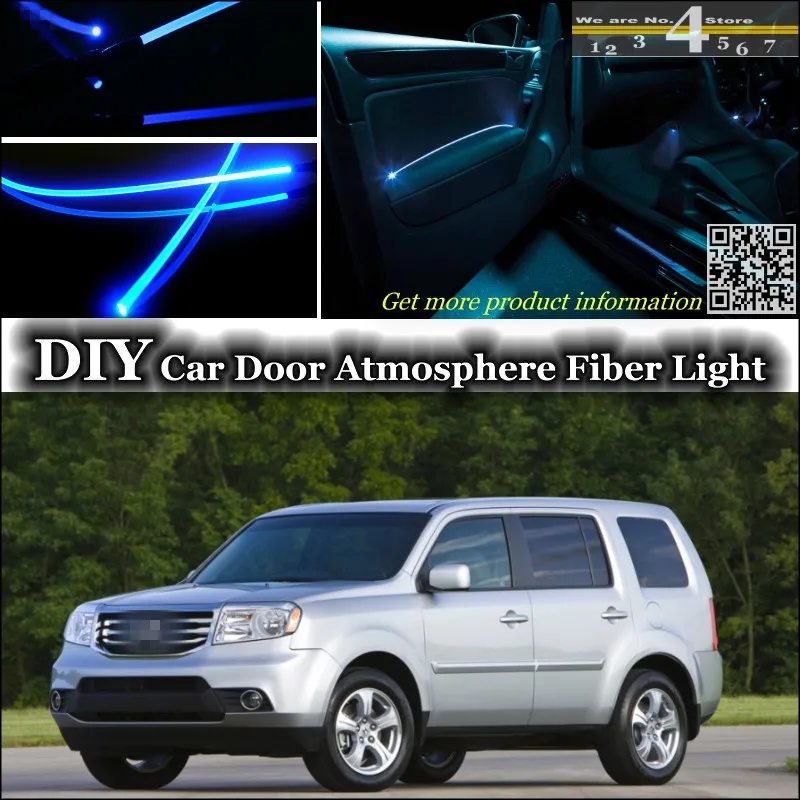 Внутреннее освещение настройка атмосферы оптоволоконная лента для Honda Pilot