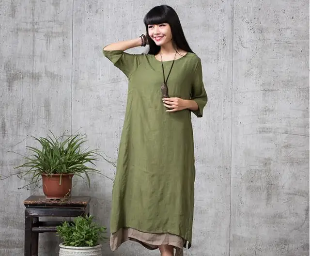 Свободное Трикотажное Платье С Длинным Рукавом фото 20