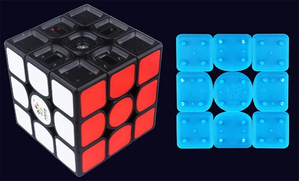YuXin Kylin V2 M 3x3x3 Магнитный скоростной куб черный темно-красный версия/