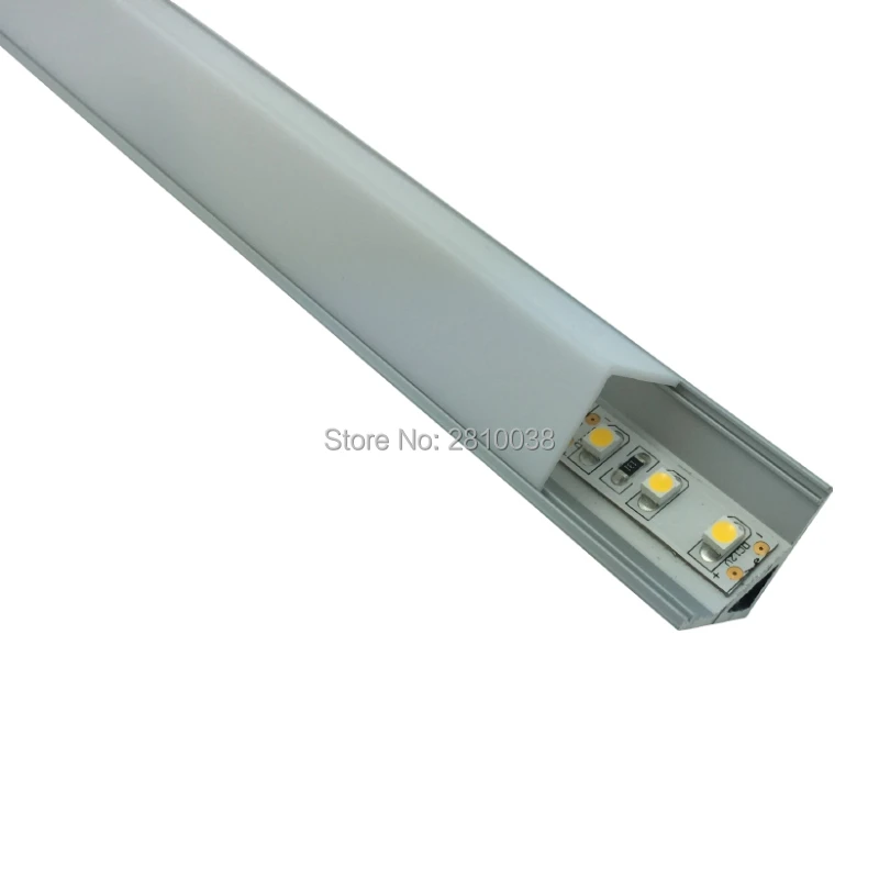 10 компл./Лот правый светодиодный анодированный серебристый алюминиевый профиль