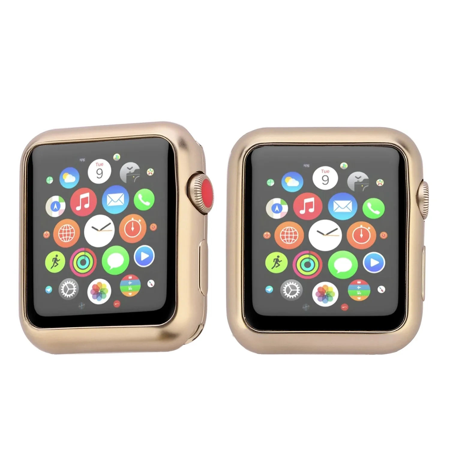 Мягкий силиконовый чехол для Apple Watch Series 1/2/3 модный защитный из ТПУ с покрытием 38
