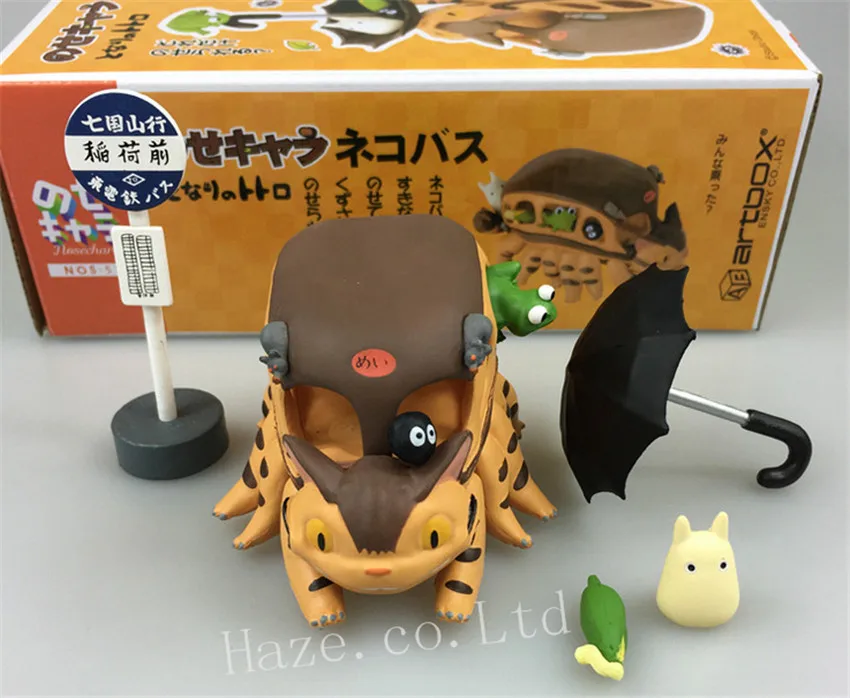 Студия Ghibli Мой сосед Тоторо Кот автобус фигурка из смолы|studio ghibli|resin figuremy neighbor totoro