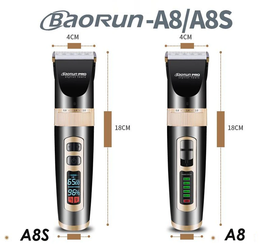 Профессиональная электрическая машинка для стрижки волос титановое лезвие