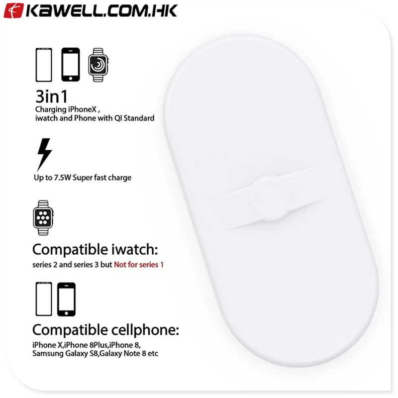 10 шт в партии 3 1 Беспроводное зарядное устройство для iPhone X 8 Apple Watch Samsung | Мобильные