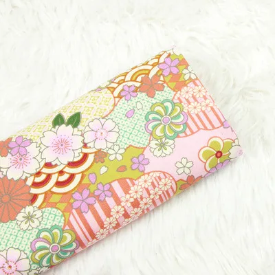 pink half yard thicken cotton fabric soft breeze flower print handmade DIY bag garment sewing material cotton B452 - Цвет: pink