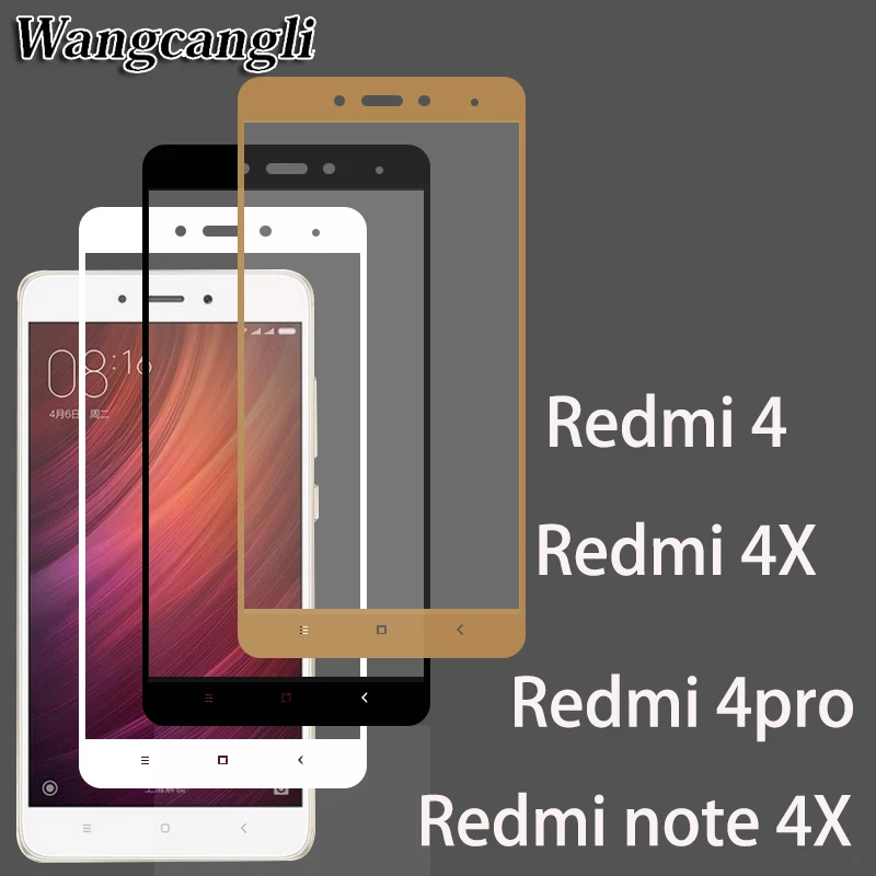 Wangcangli оптовая продажа 20 шт жесткий край HD Защитное стекло для Xiaomi redmi 4x4 4pro защита