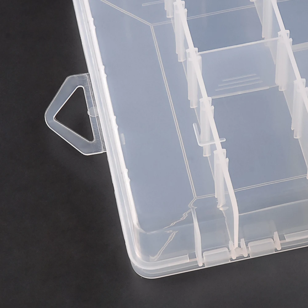 Smart 27.5*18*4.5cm Fishing Tackle Box Adjustable 6 Compartment Transparent Plastic Fishing Lure Box Carp Fishing Accessories