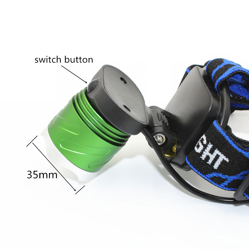 Светодиодный налобный фонарь XM L T6 1000 лм перезаряжаемый с зумом для 2