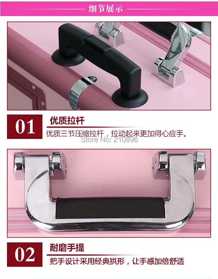 Профессиональный Чехол для макияжа с подсветкой ножками и зеркалом | Багаж сумки