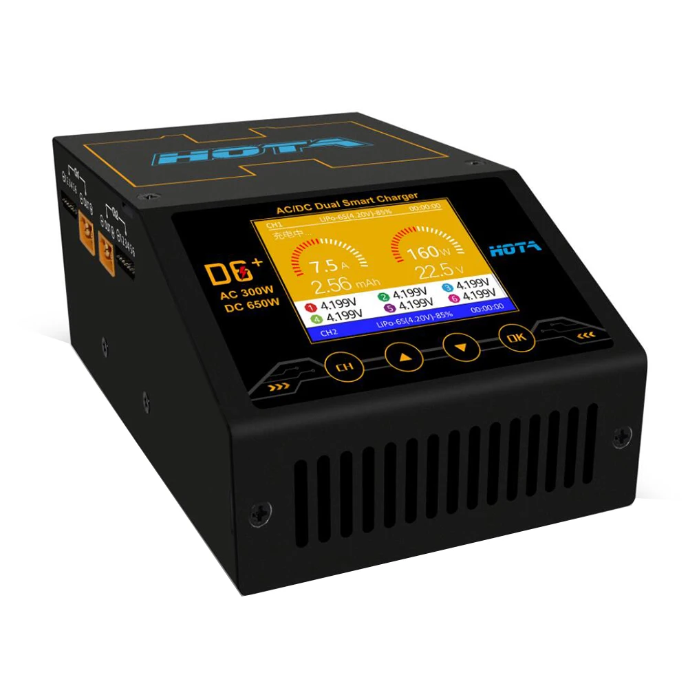 HOTA D6+plus AC 300W DC 2X325W 2X15A Dual Channel Smart Battery Charger Discharger Lipo for RC Drone Spare Parts | Игрушки и хобби