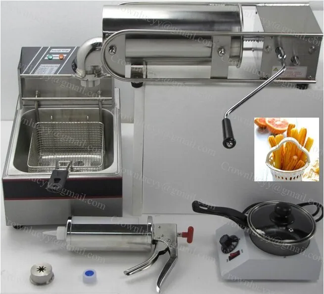 5l испанский чуррос maker машина+ Фрайер+ Churros розлива+ плавильный котел