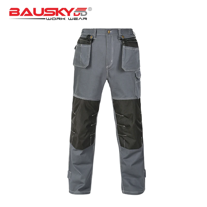Bauskydd B110, Осень-зима, хлопок, комбинезоны, безопасная рабочая одежда, рабочая одежда, мужские рабочие штаны, брюки, Мульти-инструмент, карманы
