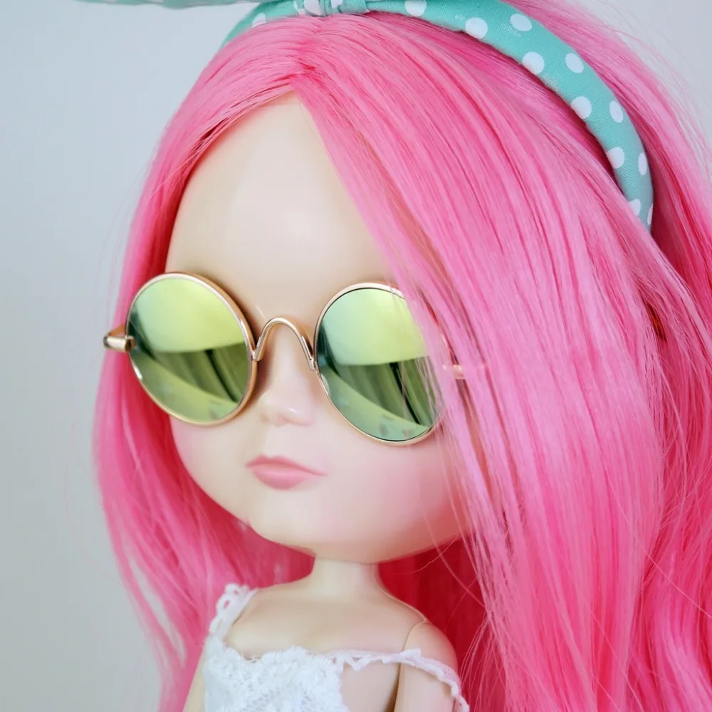 Цветные Милые Круглые Солнцезащитные очки Bookman Prop для 1/6 12 &quotBlyth e Doll Бесплатная