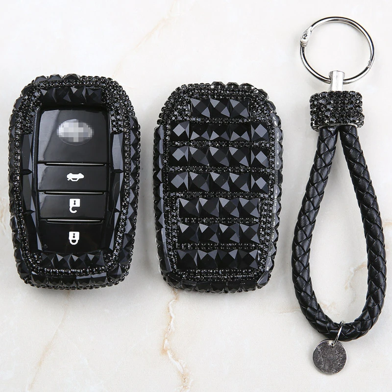 Роскошный Алмазный чехол для ключа автомобиля/держатель Toyota Land Prada Corolla RAV4 CROWN REIZ