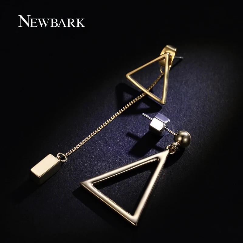 Newbark оптом модные длинные Серьги Медь полые крошечные Асимметричная