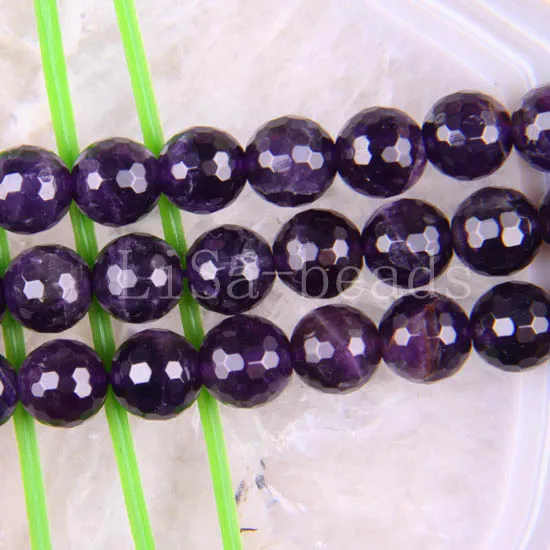

Free Shipping New without tags Fashion Jewelry 8MM Round Faceted Natural Crystal Beads Strand 15.5" (50 beads) RC124
