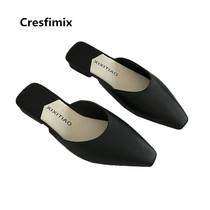Cresfimix/женские милые удобные домашние тапочки Женские повседневные Черные