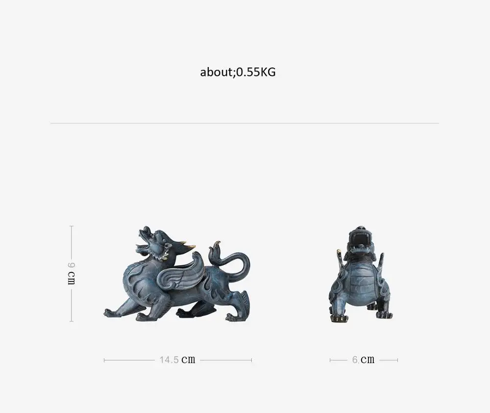 small Xiaomi коллекция отважных солдат Счастливые Животные талисман Высокое качество латунь литье Фортуна подарок мужчины и женщины - Цвет: small
