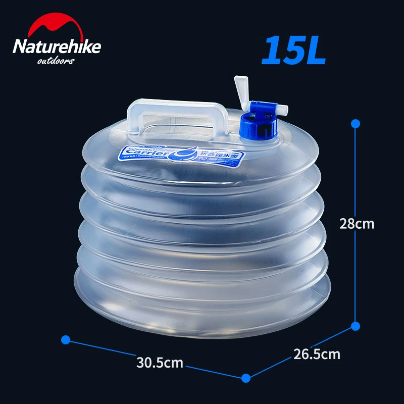 Naturehike 5L 10L 15L бутылка для воды складная для путешествий на открытом воздухе Ультралегкая походная сумка для воды для пикника бутылка NH14S002-T - Цвет: 15L
