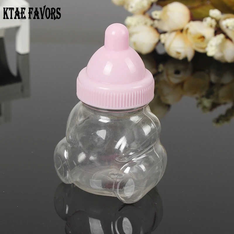 Лидер продаж 12 шт. Baby Shower бутылка для конфет розовый для девочек синий вечеринка для мальчика день рождение любимые Рождественский подарок(Baby shape - Цвет: Pink