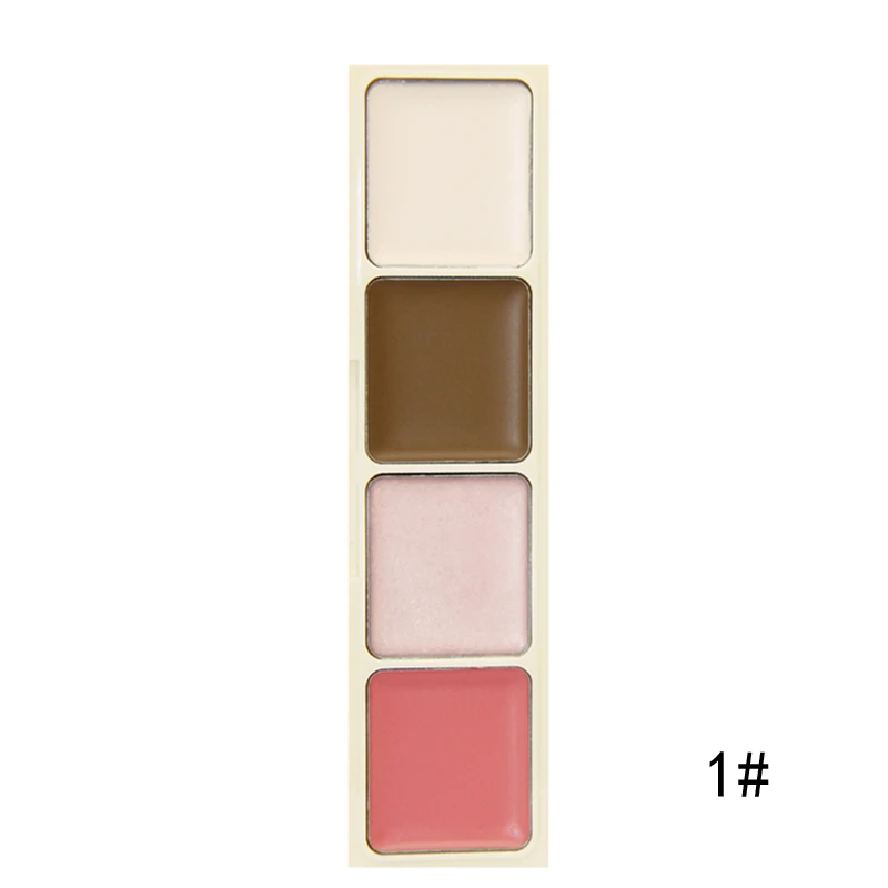 NOVO 3 in 1 Multi Use 4 Color Blush Palette Makup Necessary Naked Blusher Bronzer Powder Face Cosmetics Make Up | Красота и здоровье