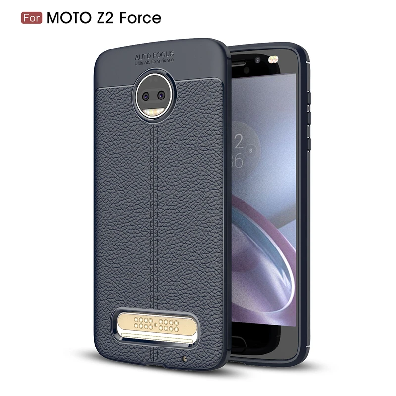 For Motorola Moto Z2 Force Case Cover Soft Silicone Leather Shockproof Bumper TPU Back Phone |