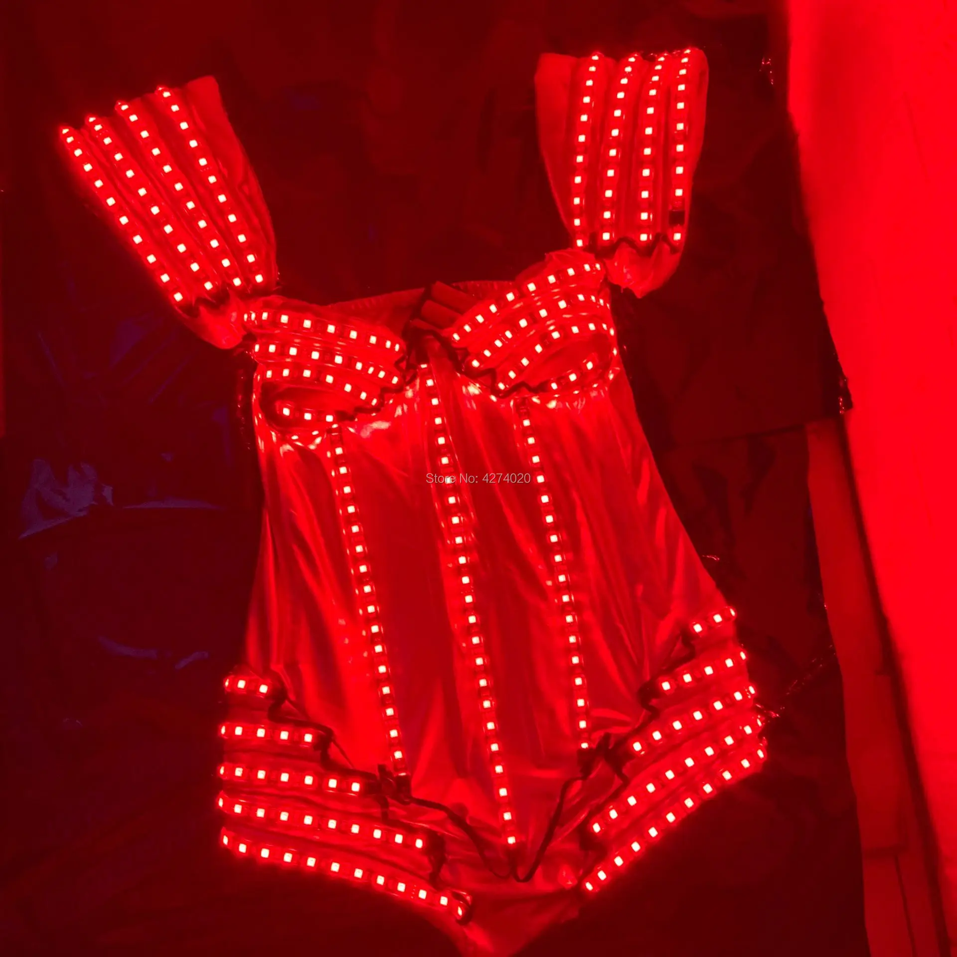 Ночной клуб Женский певец люмиус боди RGB LED светильник вечернее платье светящийся