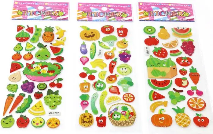 April Du 5 шт./лот модные брендовые Детские игрушки Мультяшные 3D наклейки для детей