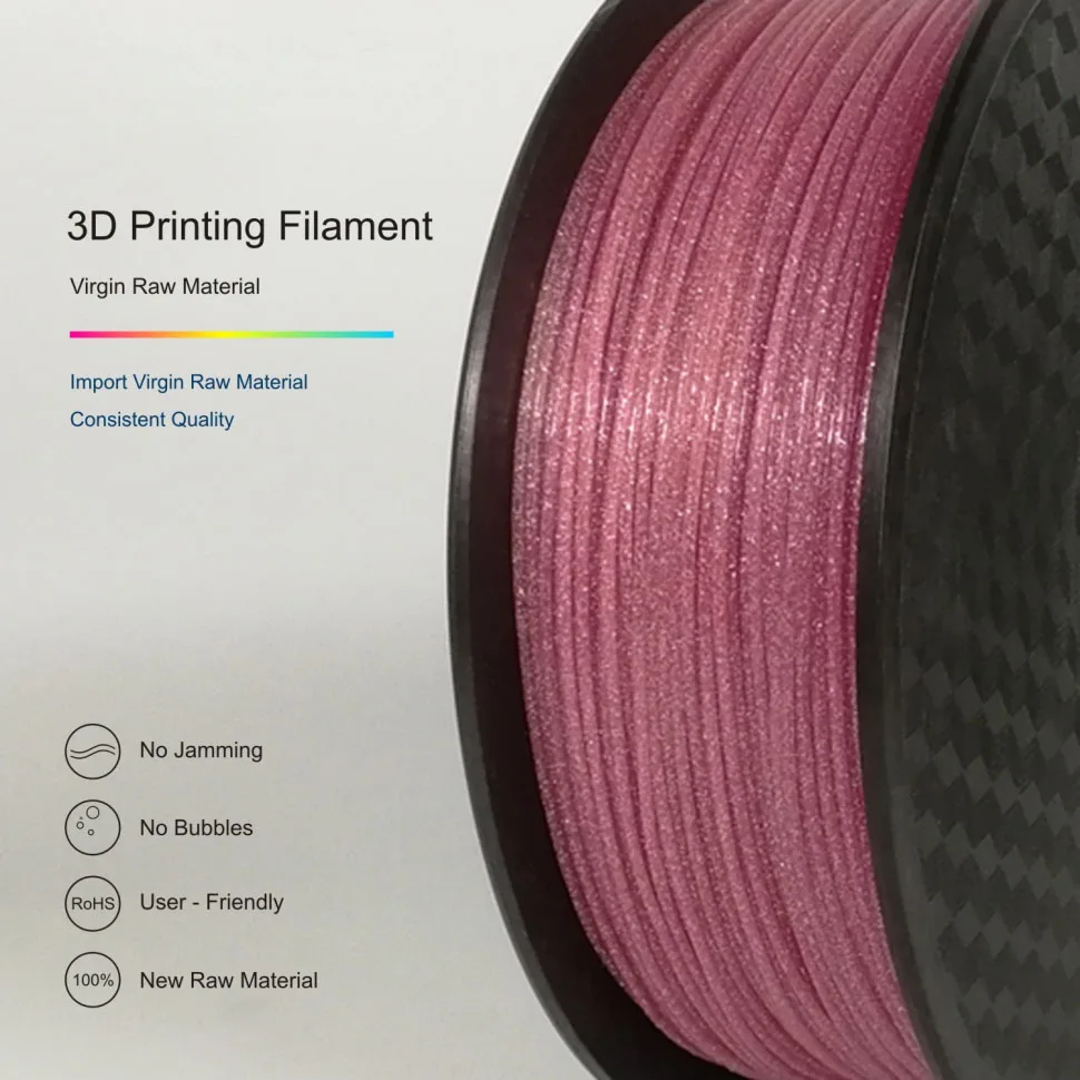 TOPZEAL 3D-принтеры блестящие PLA Синтетическая нить 1кг(2.2lbs) 1,75 мм+/-0,03 мм, блестящие Сияющие цвет: черный, Синий Розовый золотого, серебряного цвета Цвет