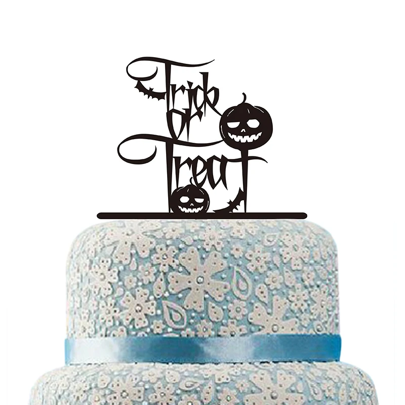 Топпер для торта на Хэллоуин акриловый блестящий с тыквой топпер украшение