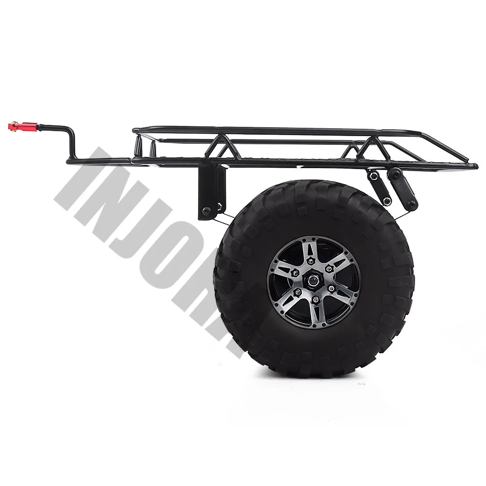 INJORA металлический одноосный прицеп комплект для 1/10 Масштаб Гусеничный Traxxas TRX4 осевой SCX10 90046 D90 Tamiya CC01