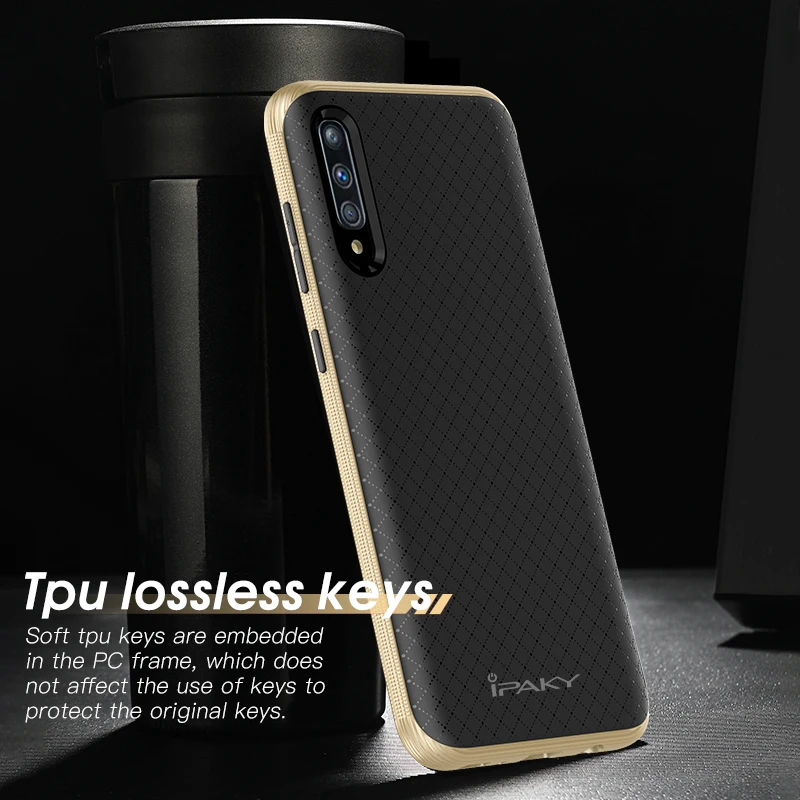 Для samsung A50 A70 A30 Чехол iPaky оригинальная рамка+ силиконовая задняя крышка чехол для мобильного телефона для Galaxy A10 A20 прочная Броня