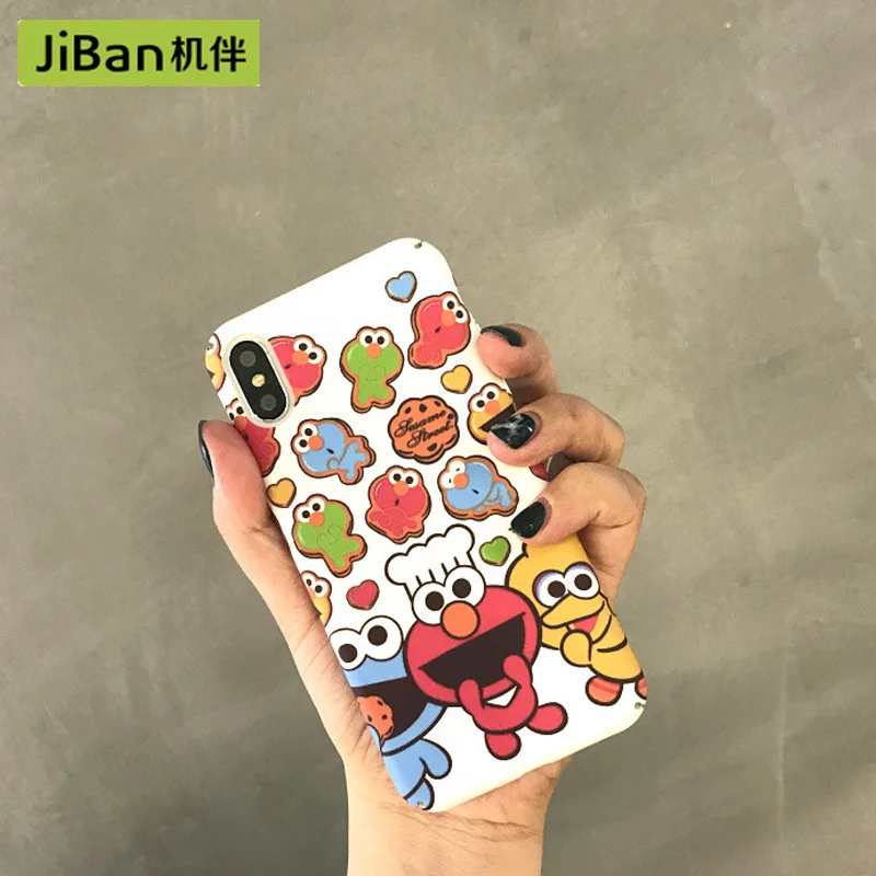 JiBan весело мультфильм милый Улица Сезам мобильный чехол для телефона iPhone 6 S плюс 7