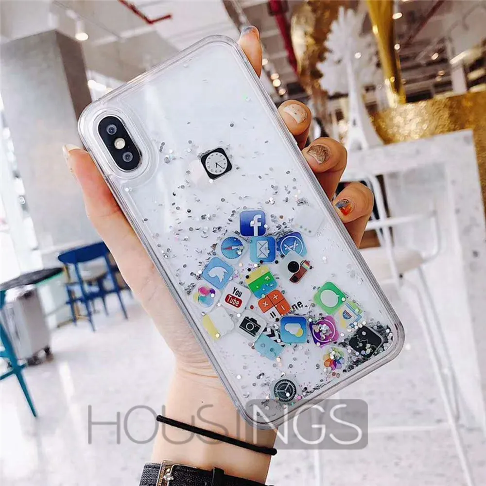Милый чехол для iPhone 7, 7 Plus, 8 Plus, X, XS, MAX, XR, задняя крышка, мягкий Блестящий Защитный чехол для Apple 6, 6s Plus