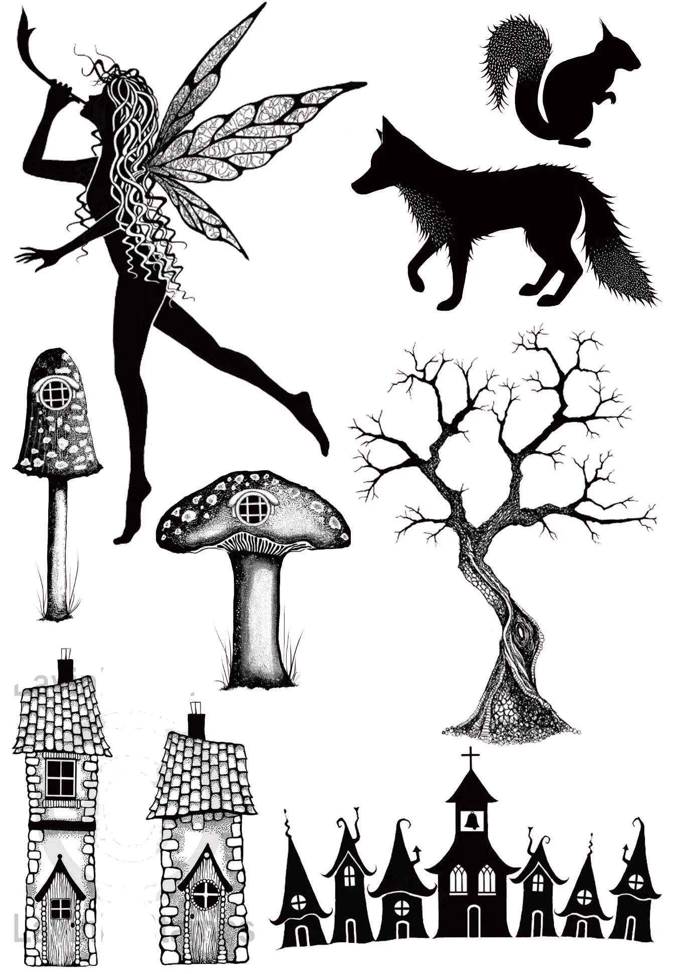 Дом церковь прозрачный Штамп для DIY скрапбукинга/карты/Дети Рождество весело