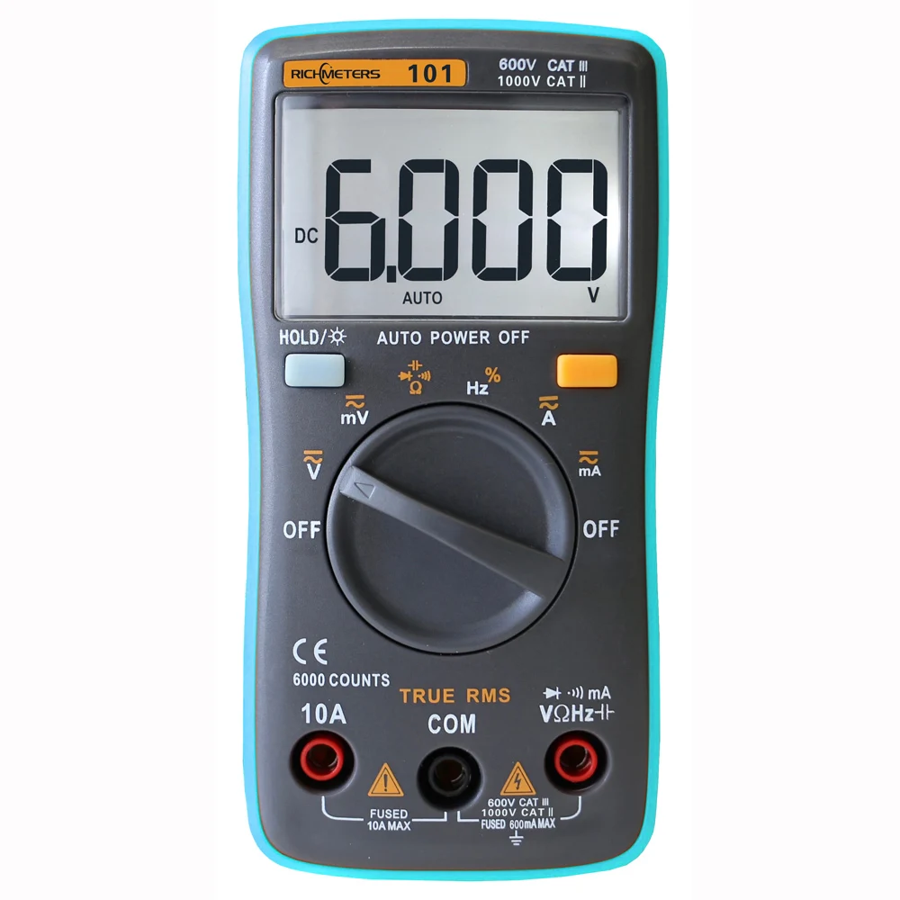 Цифровой мультиметр RICHMETERS RM101 Измеритель постоянного/переменного напряжения и