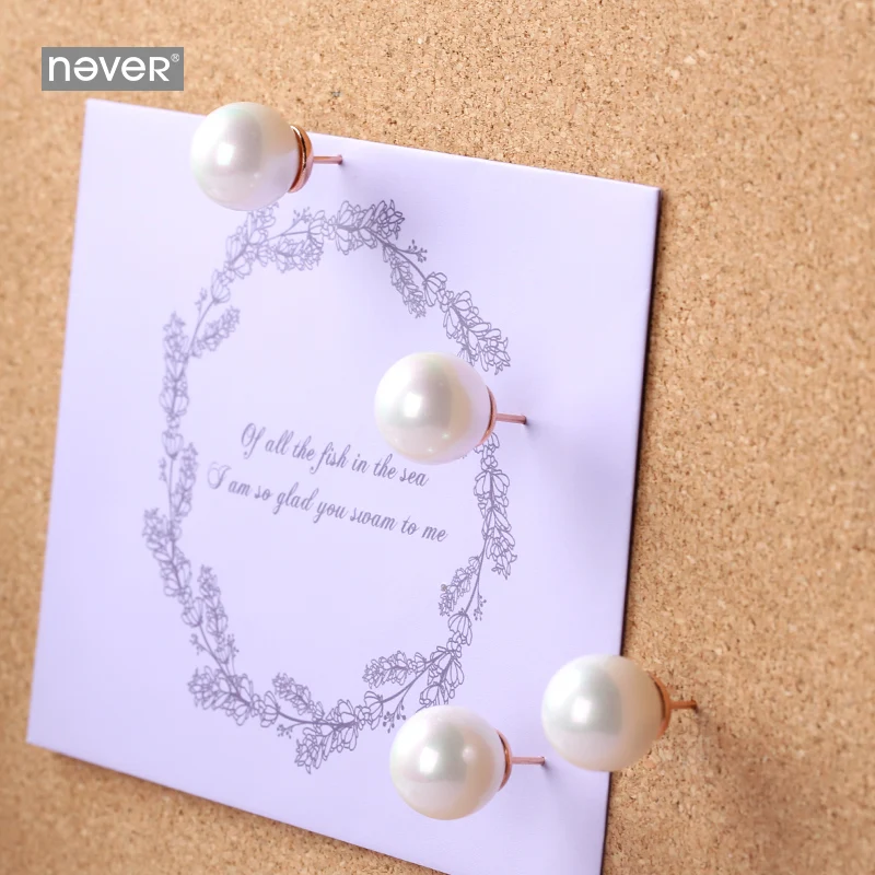 Никогда не круглый жемчуг в форме ThumbTack Pretty Board PushPins подарок для девочек канцелярские пробковые доски Pin Tacks для дома или офиса, декоративные