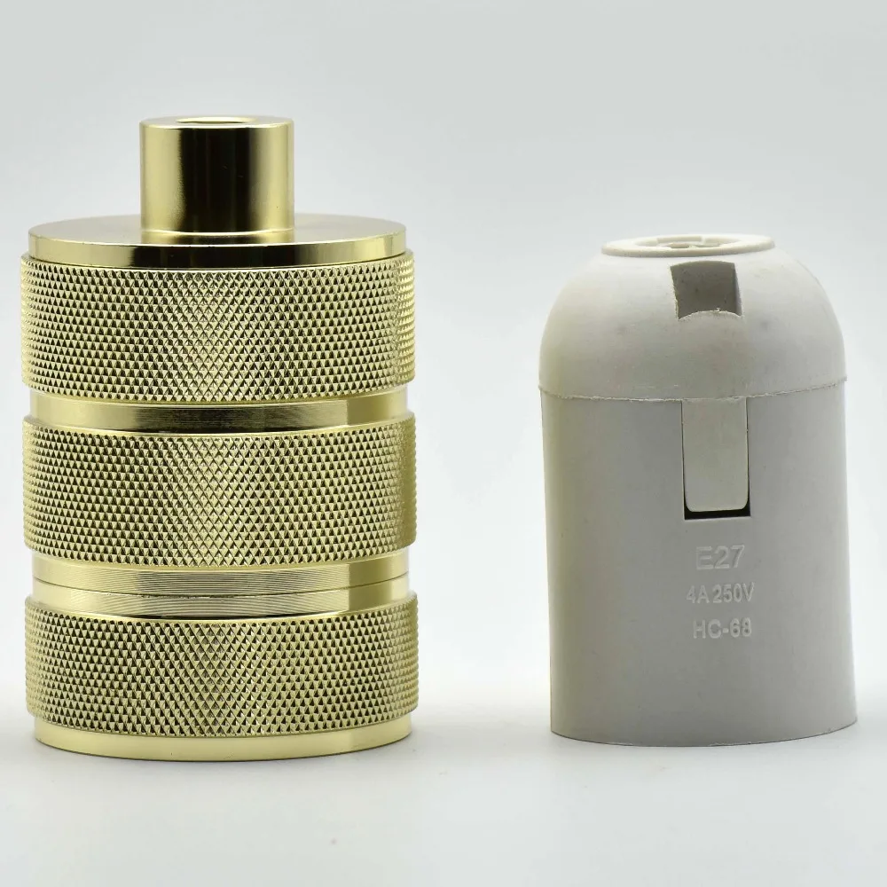 

E27 Antique Socket CE Lamp Holder Loft Screw Bulb Socket Vintage Bakelite Core Pendant Light Bases Self Locking E27 Socket 1PC