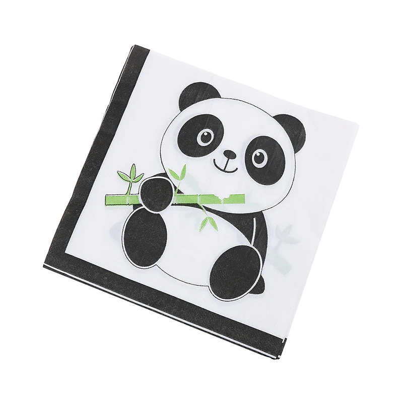 20 штук упак. Panda тема одноразовые салфетки панда тематическая вечеринка на день