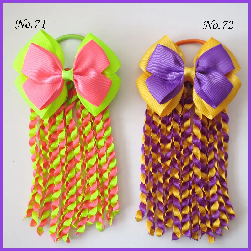 12 благословение хорошая девушка 4," двойной ангел Hairbow лента плетеная резинка для хвоста